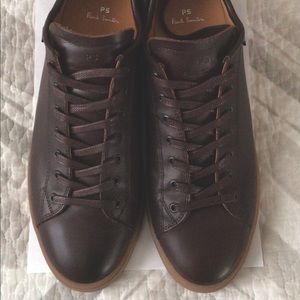 Paul Smith Men’s Dark Brown Leather Sneakers (NEW)
